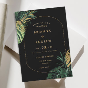 Convite Convocação de Casamento Tropical Moderna Einladu