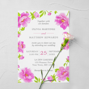 Convite Convocação de Casamento Verde Floral de Peões R