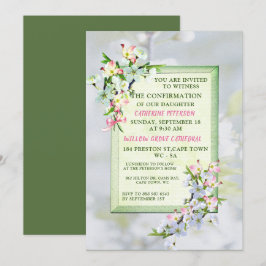 Convite Convocação de Confirmação de Cherry Blossoms
