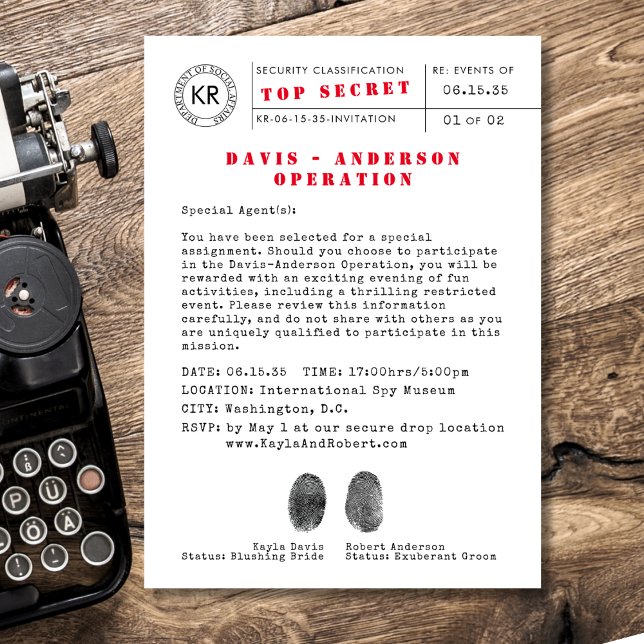 Convite Convocação de Espionagem Secreta Superior (Criador carregado)