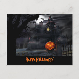 Convite Convocação de Halloween de Bats de Casa Assombra