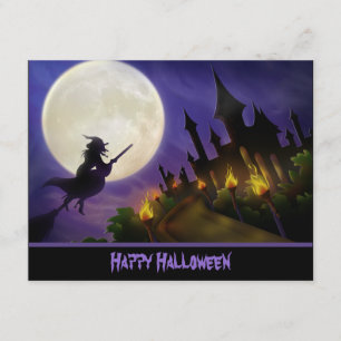 Convite Convocação de Halloween para bruxas e assombrada
