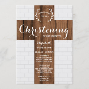 Convite Convocação de Natal, Cruz, Dedicação Batismo