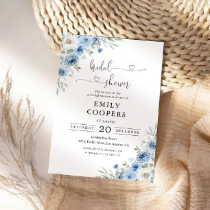 Convite Convocação Dusty Blue Ivory Bridal