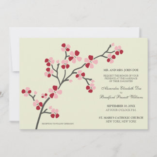 Convite Convocação Moderna para para o Casamento de Cherry