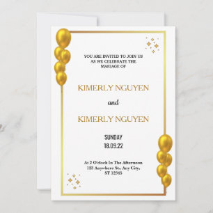 Convite Convocação para Casamento Bridal de Fronteiras Dou