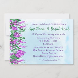 Convite Convocação para Casamento Católico Jacaranda Sky B