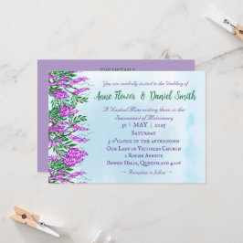 Convite Convocação para Casamento Católico Jacaranda Sky B