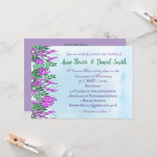 Convite Convocação para Casamento Católico Jacaranda Sky B