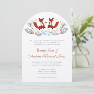 Convite Convocação para Casamento de Fadas Florestais Fox