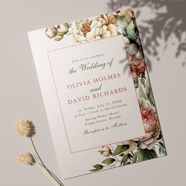 Convite Convocação para Casamento de Penas Rosa-Rosa com R (Criador carregado)