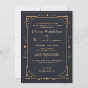 Convite Convocação para Casamento de Regência Regal