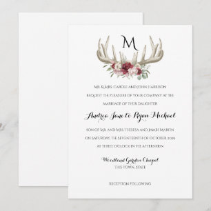 Convite Convocação para Casamento de Terras Florestais Vin
