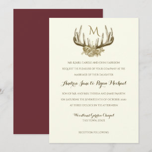 Convite Convocação para Casamento de Terras Florestais Vin