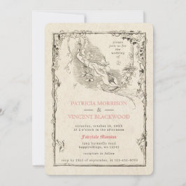 Convite Convocação para Casamento do Conto de Fairytale do