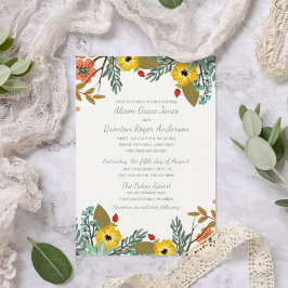 Convite Convocação para Casamento Floral do Jardim das Fam