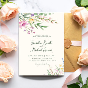 Convite Convocação para Casamento Floral Russo de Flores S