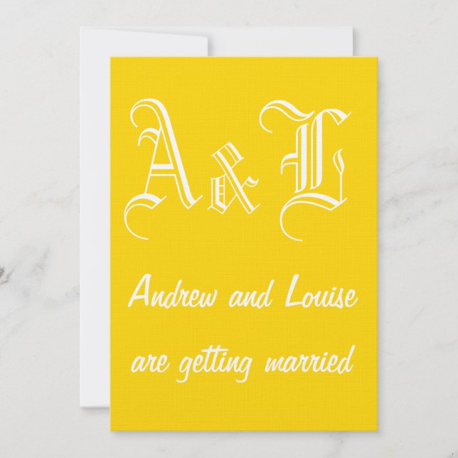 Convite Convocação para Casamento Freesia e Branco (Frente)