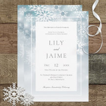 Convocação para Casamento Moderno do Sky Blue Snow