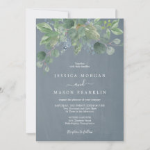Convocação para Casamento Russo Eucalyptus Azul Du