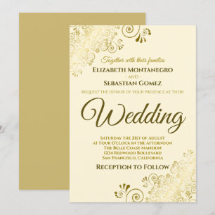 Convite Convocação para Casamento Simples de Creme Chic pa