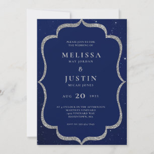 Convite Convocação para Casamento Simples Moderno Starry N