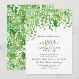 Convite Convocação para Casamento Verde