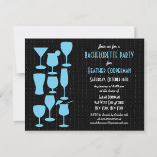 Convite Convocação para Festa de solteira de Cocktails em
