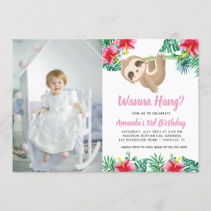 Convite Convocação para Foto de Aniversário da Rapariga da