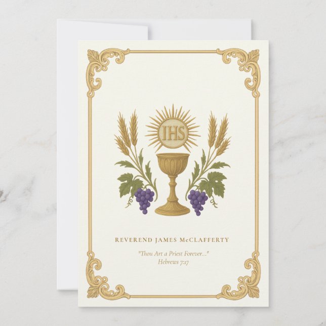 Convite Convocação para o Aniversário da Ordem dos Padres  (Verso)