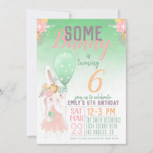 Convite Convocação para o aniversário de Bunny