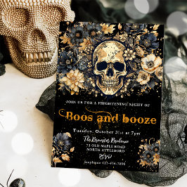Convite Convocação para o Boos e Booze Halloween