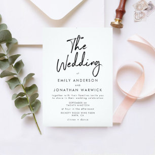 Convite Convocação para o casamento simples