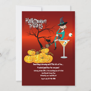 Convite Convocação para o tratamento de Halloween
