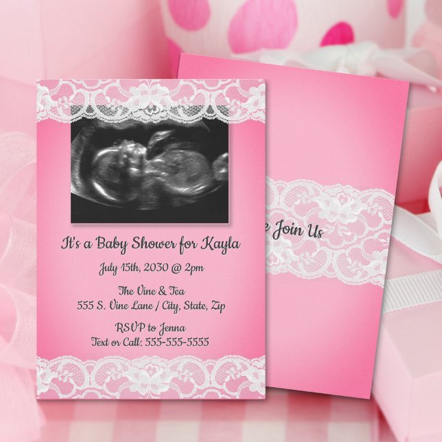 Convite Convocação para o ultrassom e Chá de fraldas de re (Criador carregado)