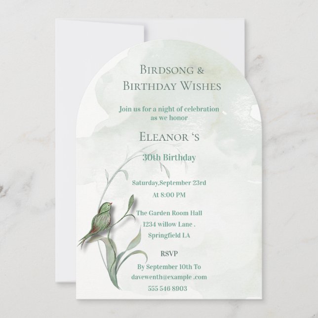 Convite Convocação para os melhores desejos e canções de a (Frente)