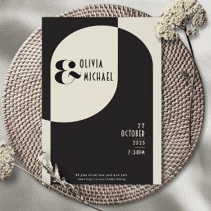 Convite Convocação Preta para Casamento com Ossos de Arte 