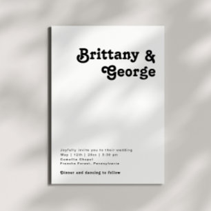 Convite Convocação Retroativa Moderna para Casamento Cas