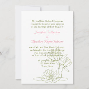 Convite Convocações para Casamento de Lily Floral