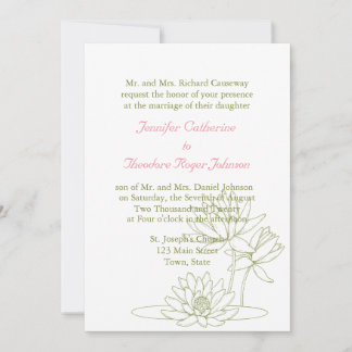 Convite Convocações para Casamento de Lily Floral