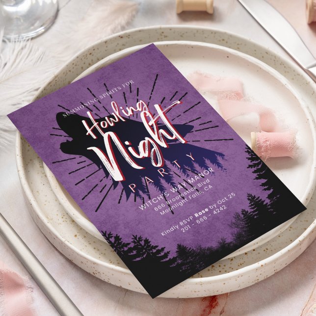 Convite Convocando Espíritos para uma Noite de Utilidade (Summoning Spirits for a Howling Night cover from The Beekeeper Store)