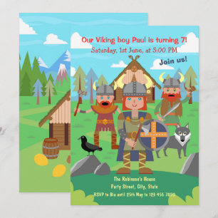 Convite Convocando todos os garotos Vikings para um Convit