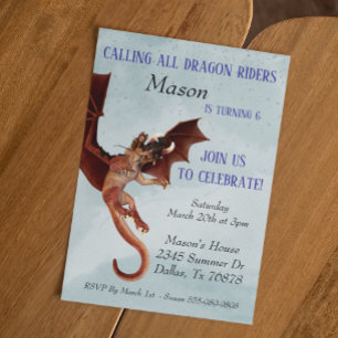 Convite Convocando todos os Pilotos de Dragão Festa de Ani