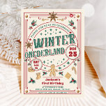 Convite Cookie Christmas Winter ONE Derland Birthday<br><div class="desc">Cookie Christmas Winter ONE Derland Birthday</div>