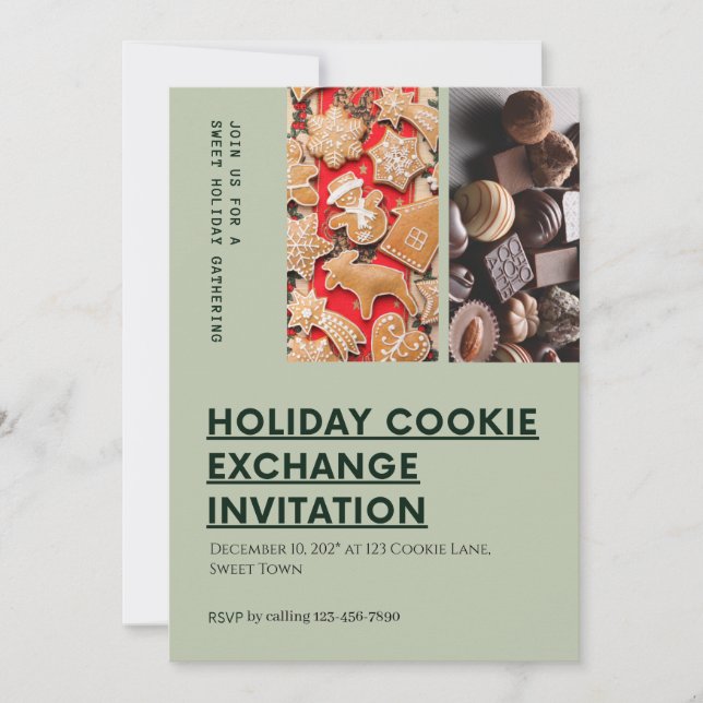 Convite Cookie Exchange Party personalizado (Frente)