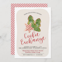 Cookie Exchange Trendy Watercolor Cookie