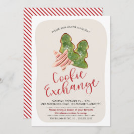 Convite Cookie Exchange Trendy Watercolor Cookie