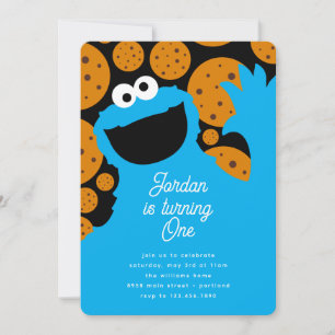 Convite Cookie Monster's Birthday Cookie Bash