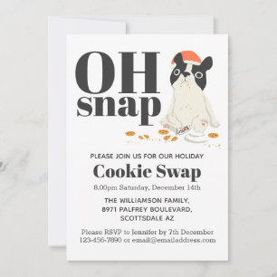 Convite Cookie Swap Cute Puppy e Cookies