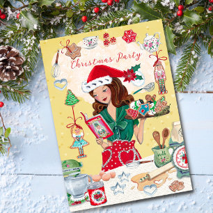 Convite Cookies Cookies da Sra. Papais noeis de Natal